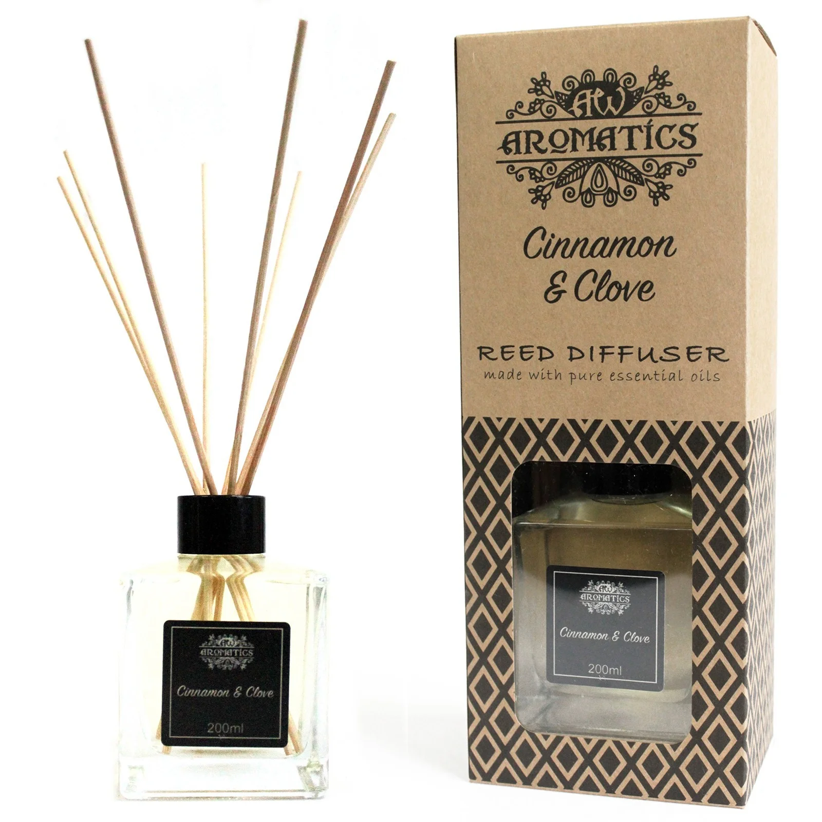 Odorizant Reed Diffuser - Ulei Esențial de Cuișoare și Scorțișoară, 200ml