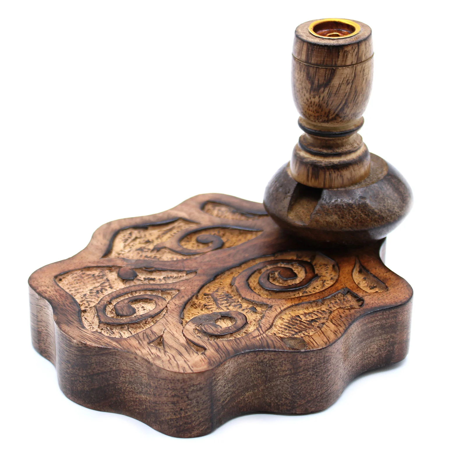 Suport de Conuri Parfumate Backflow din Lemn de Mango - Tree of Life