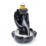Suport Conuri Parfumate Backflow - Mână și Floare de Lotus