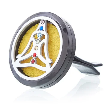 Odorizant pentru Mașină - Pewter Yoga Chakra, 30mm