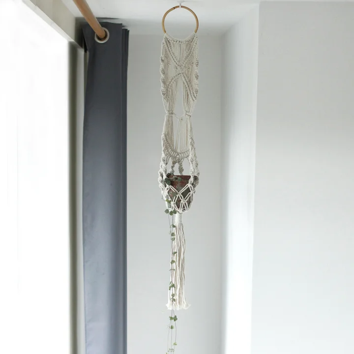 Suport ghivece suspendate - macrame - Model 4