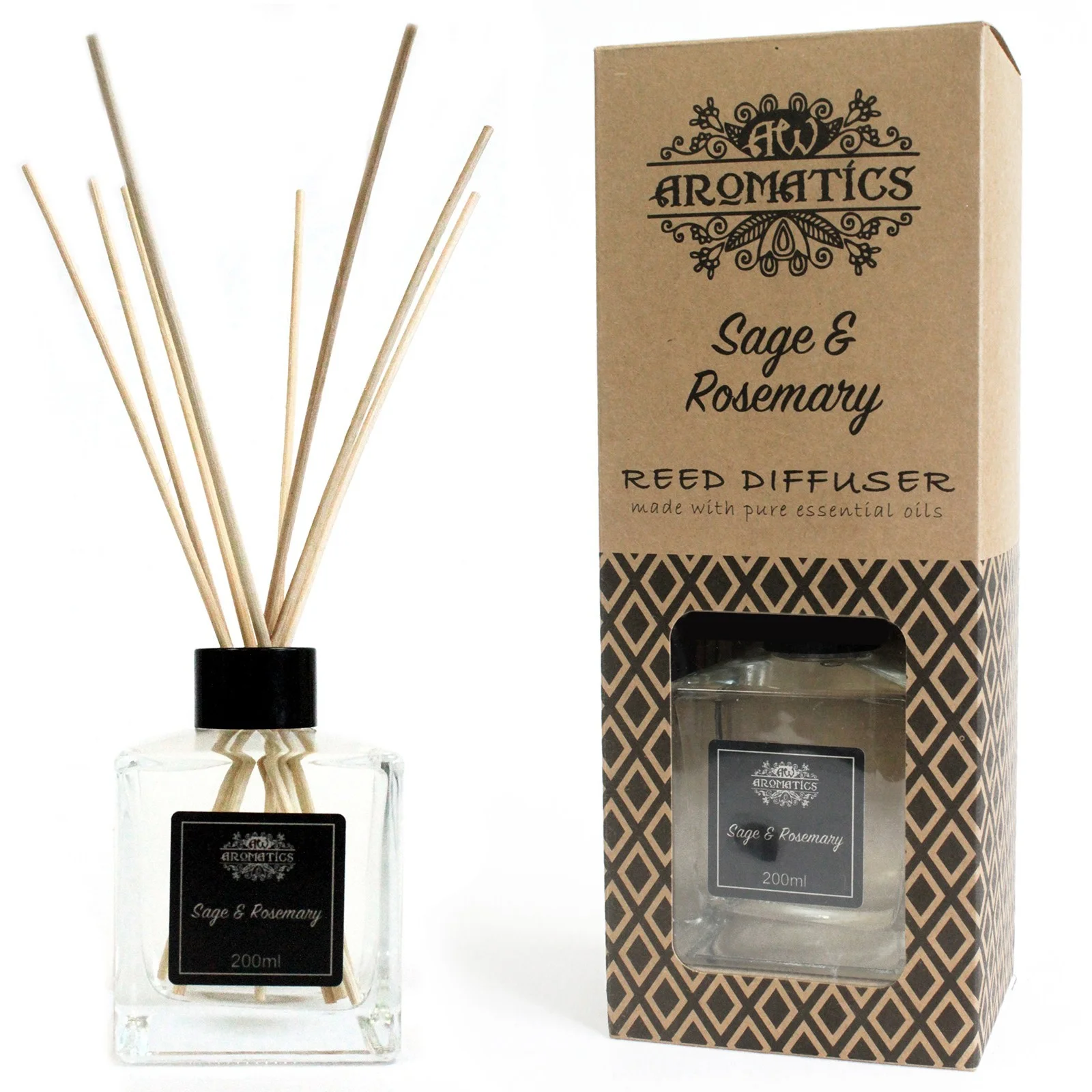 Odorizant Reed Diffuser - Ulei Esențial de Salvie și Rozmarin, 200ml