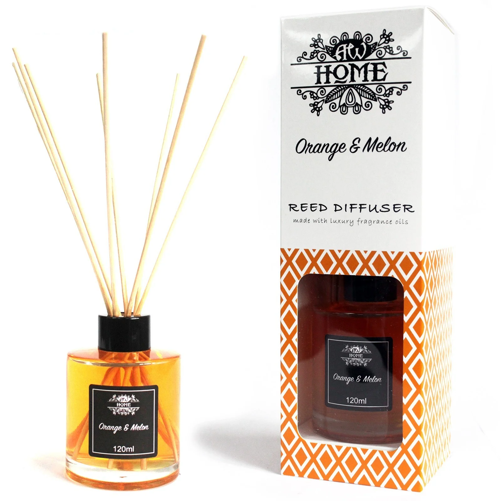 Odorizant Reed Diffuser - Aromă de Portocale și Pepene Galben, 120ml